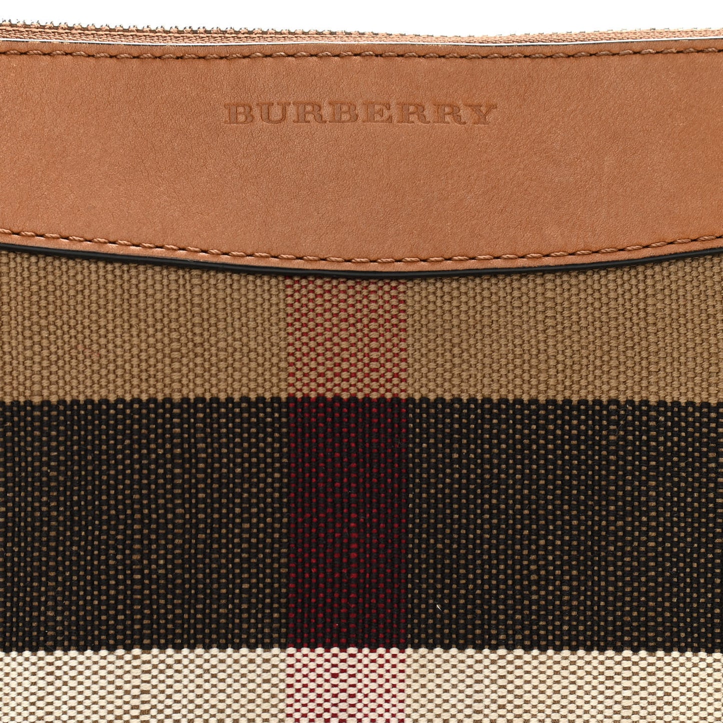 Mega Check Peyton Crossbody Clutch Bag Saddle Brown