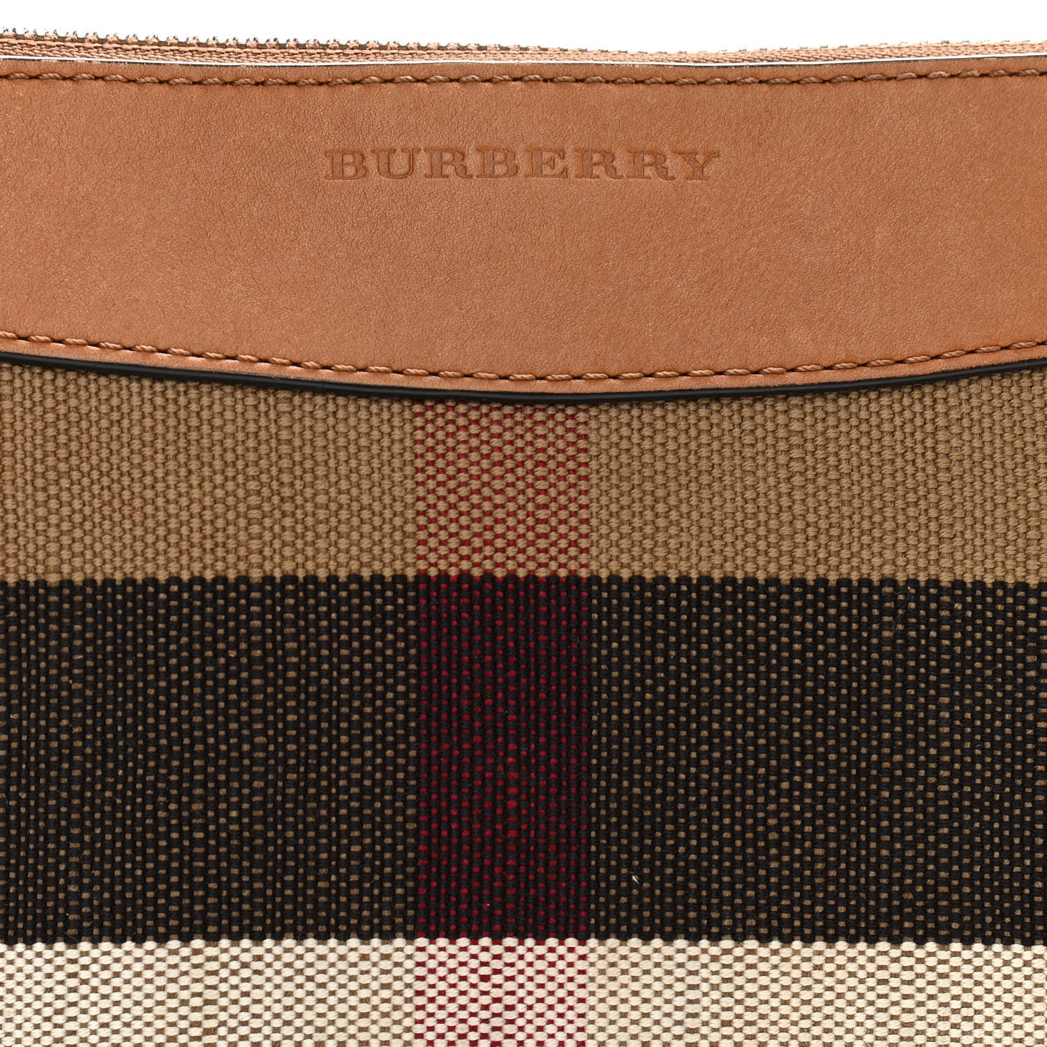 Burberry Mega Check Peyton Crossbody Clutch Bag Saddle Brown 9 of 12