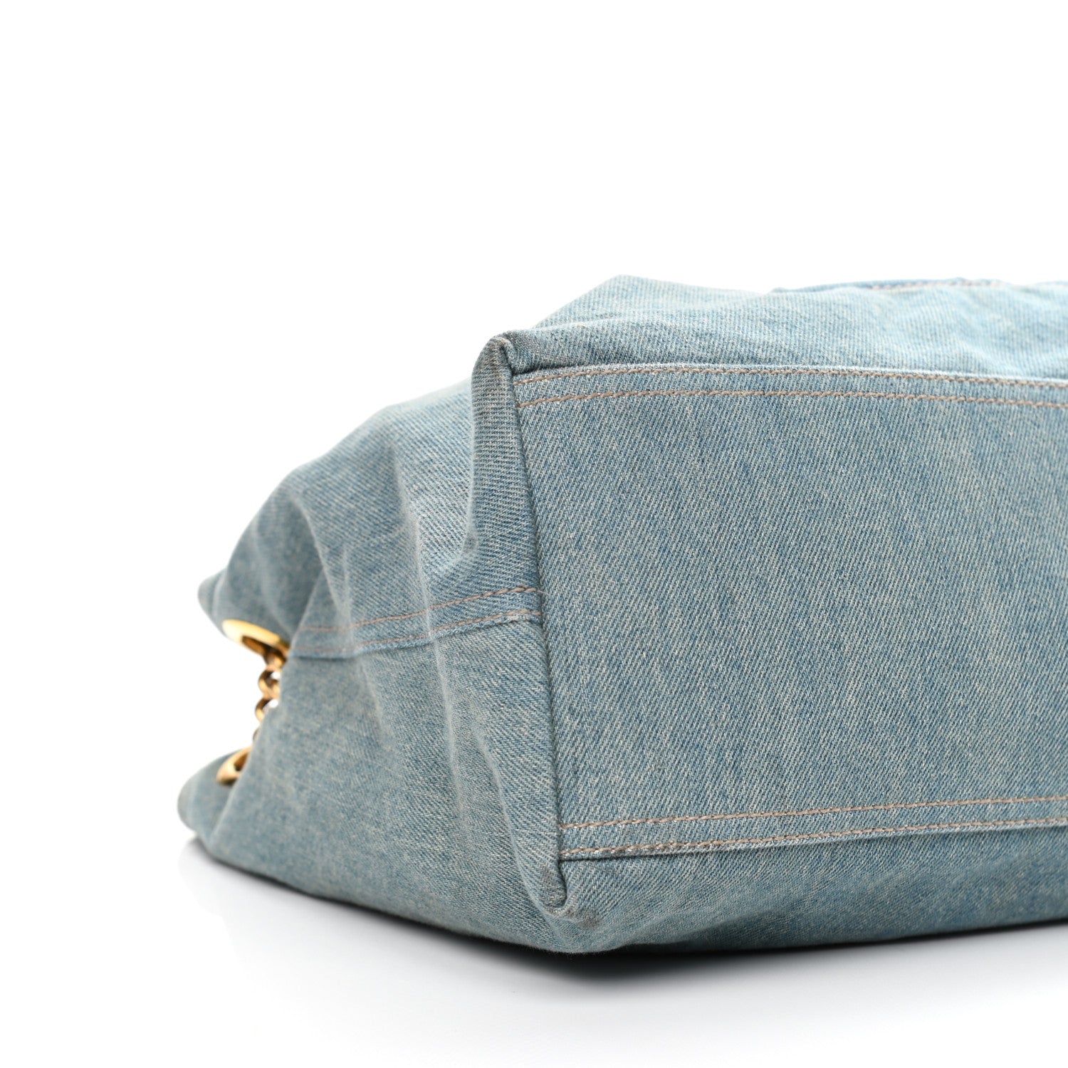 Gucci Denim Medium Soho Chain Shoulder Bag Blue 9 of 14