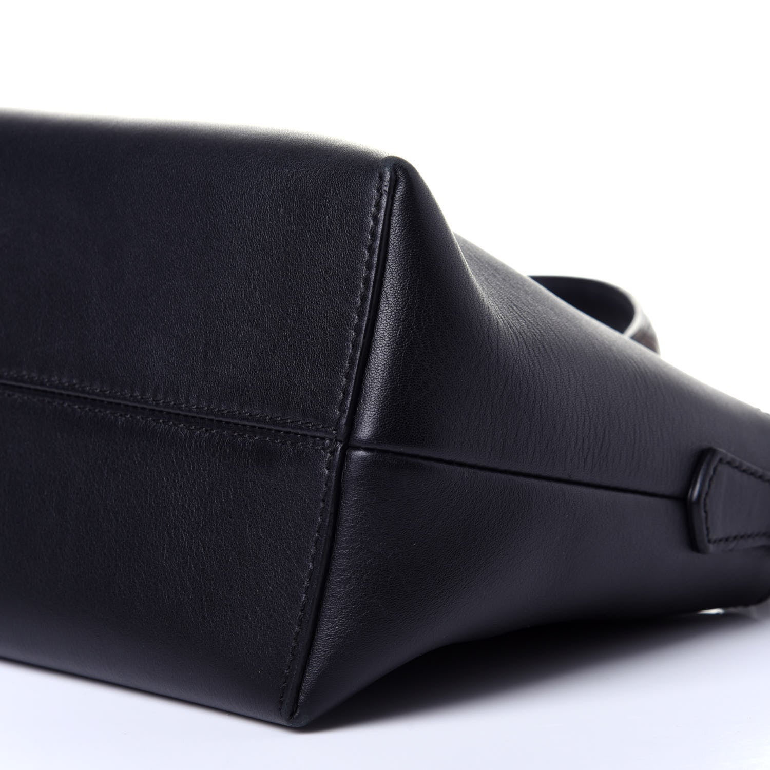 Fendi Vitello Dolce Bi-Color FF 1974 Embossed Medium By The Way Boston Bag Black Maya 10 of 11