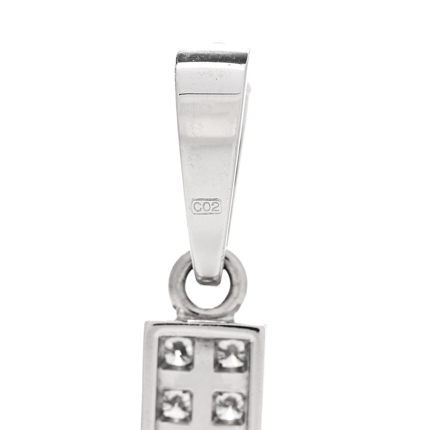 18K White Gold Diamond Croix One More Cross Pendant