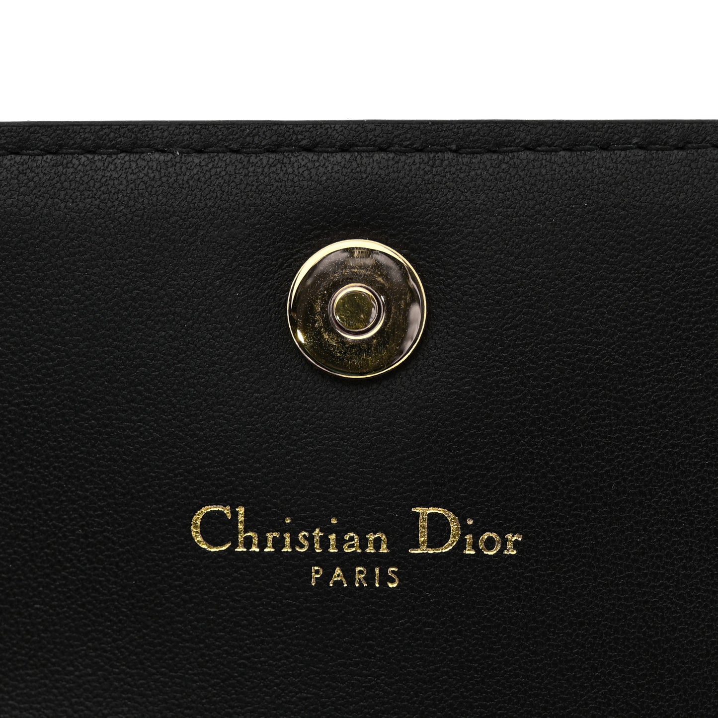 Supple Calfskin Cannage Caro Glycine Wallet Black