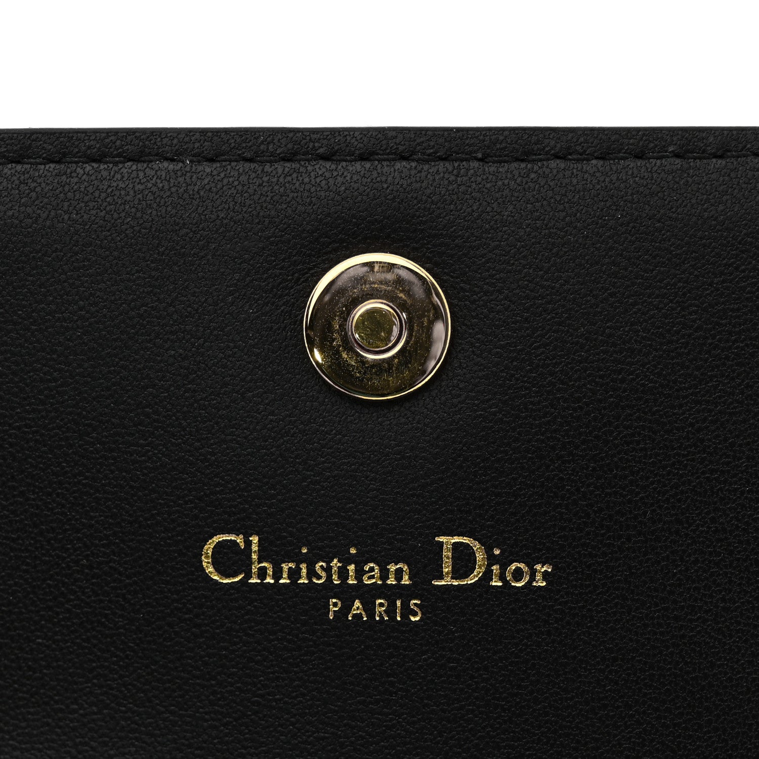 Christian Dior Supple Calfskin Cannage Caro Glycine Wallet Black 6 of 12