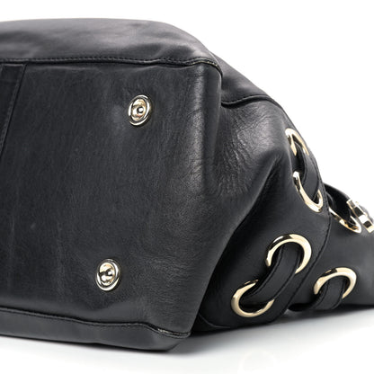 Jimmy Choo Supple Calfskin Large Radiant Hobo Black 7 of 17