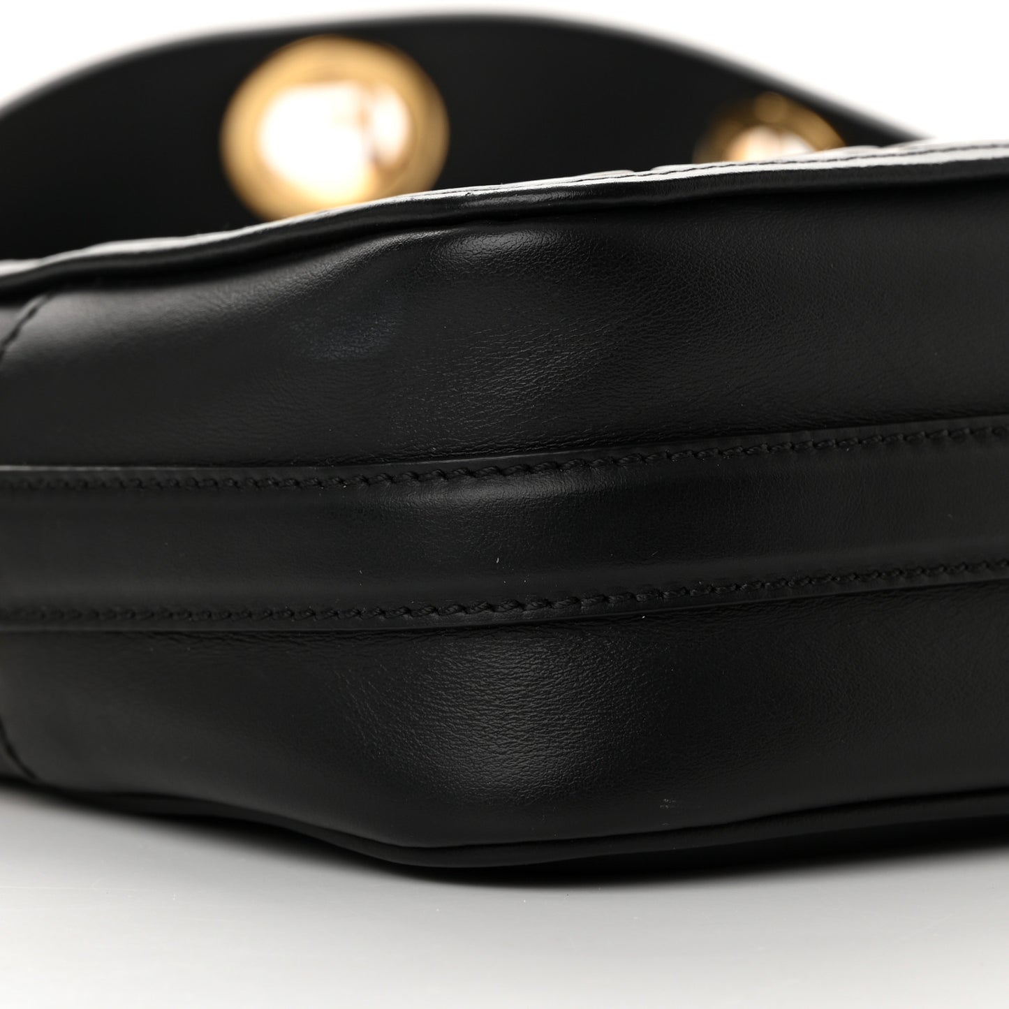 Vitello Century F is Fendi Bi-Color FF 1974 Embossed Camera Case Maya Black