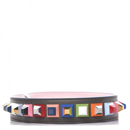 Fendi Vitello Dolce Plexiglass Bi-Color Studded Strap You Carbone Peonia Multicolor 2 of 4