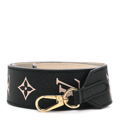 Louis Vuitton Empreinte Monogram Bandouliere Shoulder Strap Black Beige 1 of 5