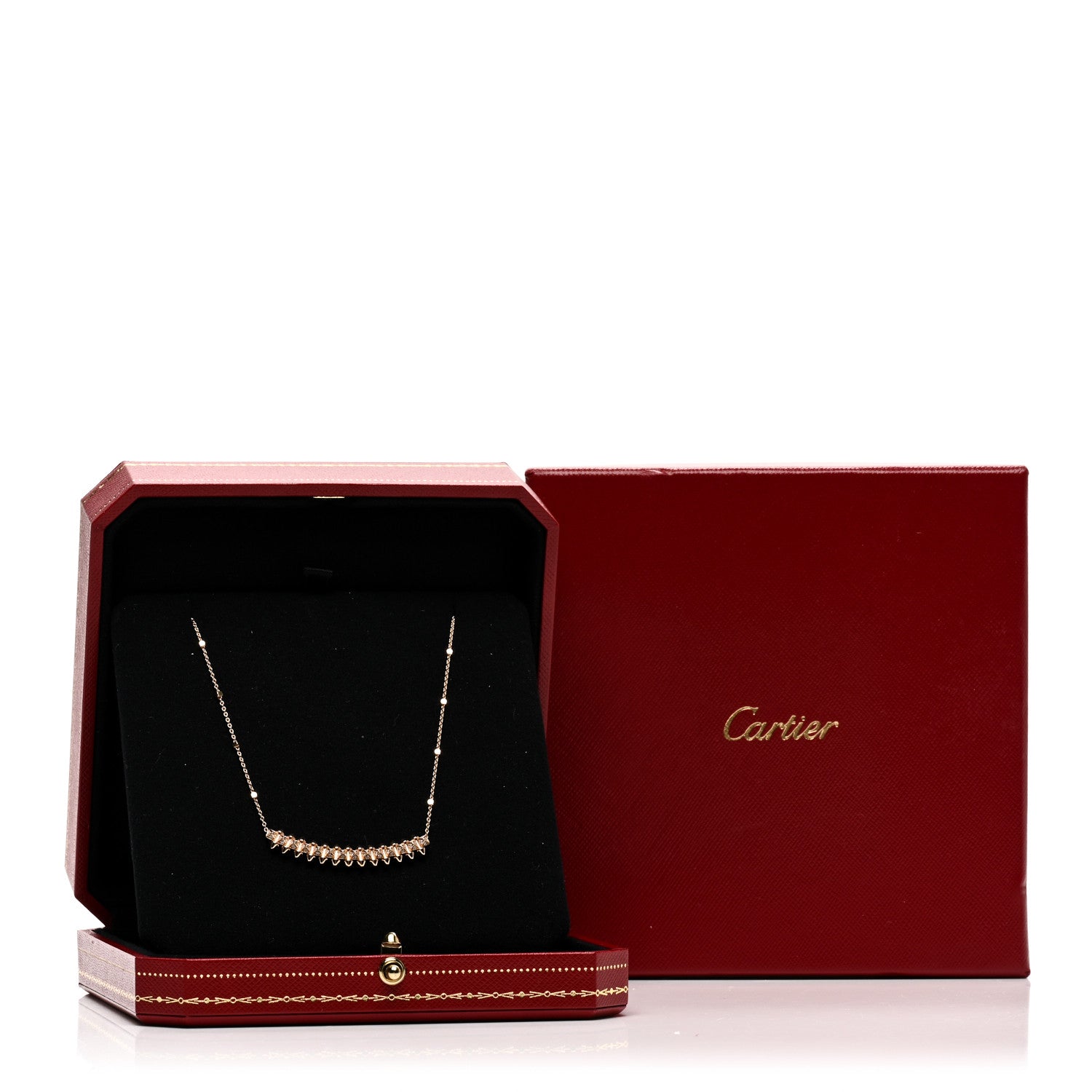 Cartier 18K Pink Gold Diamond Clash de Cartier Necklace 5 of 5