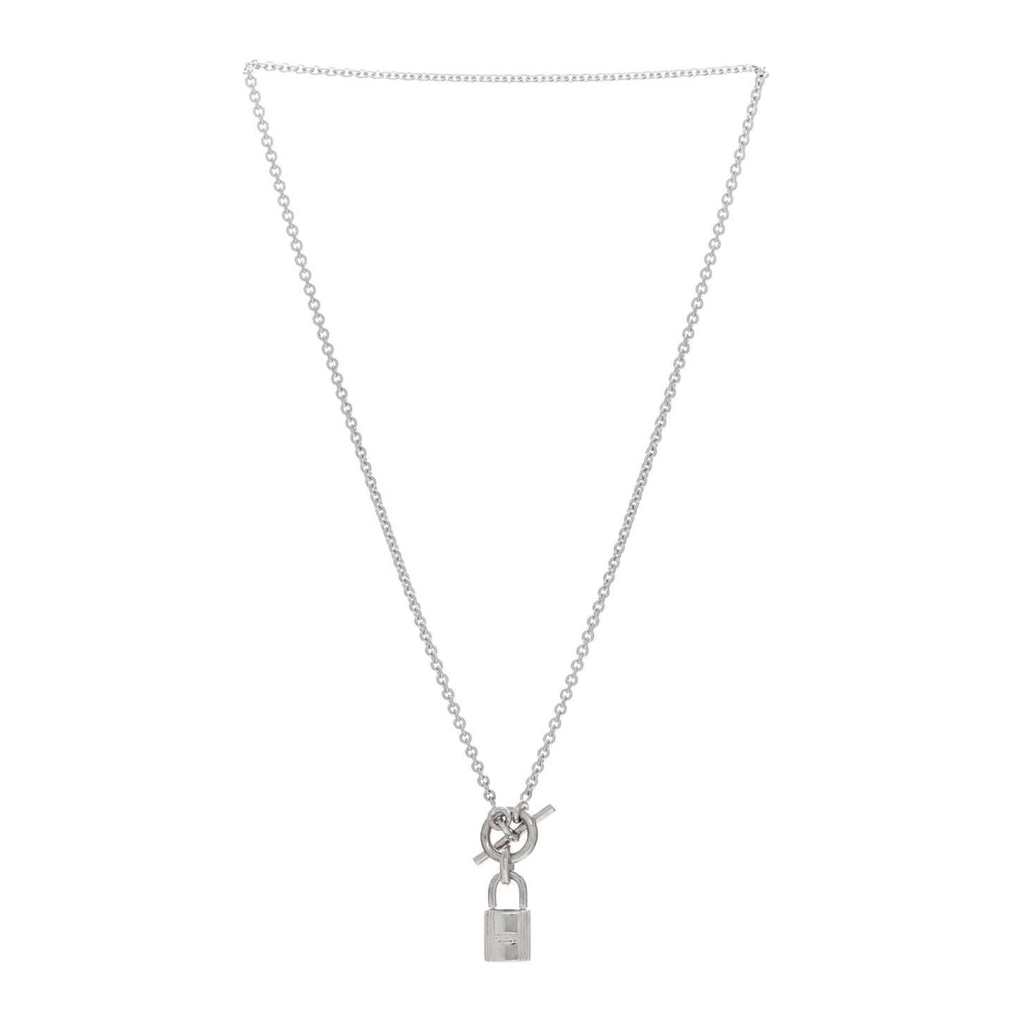 Sterling Silver Cadenas Kelly Lock Pendant Necklace