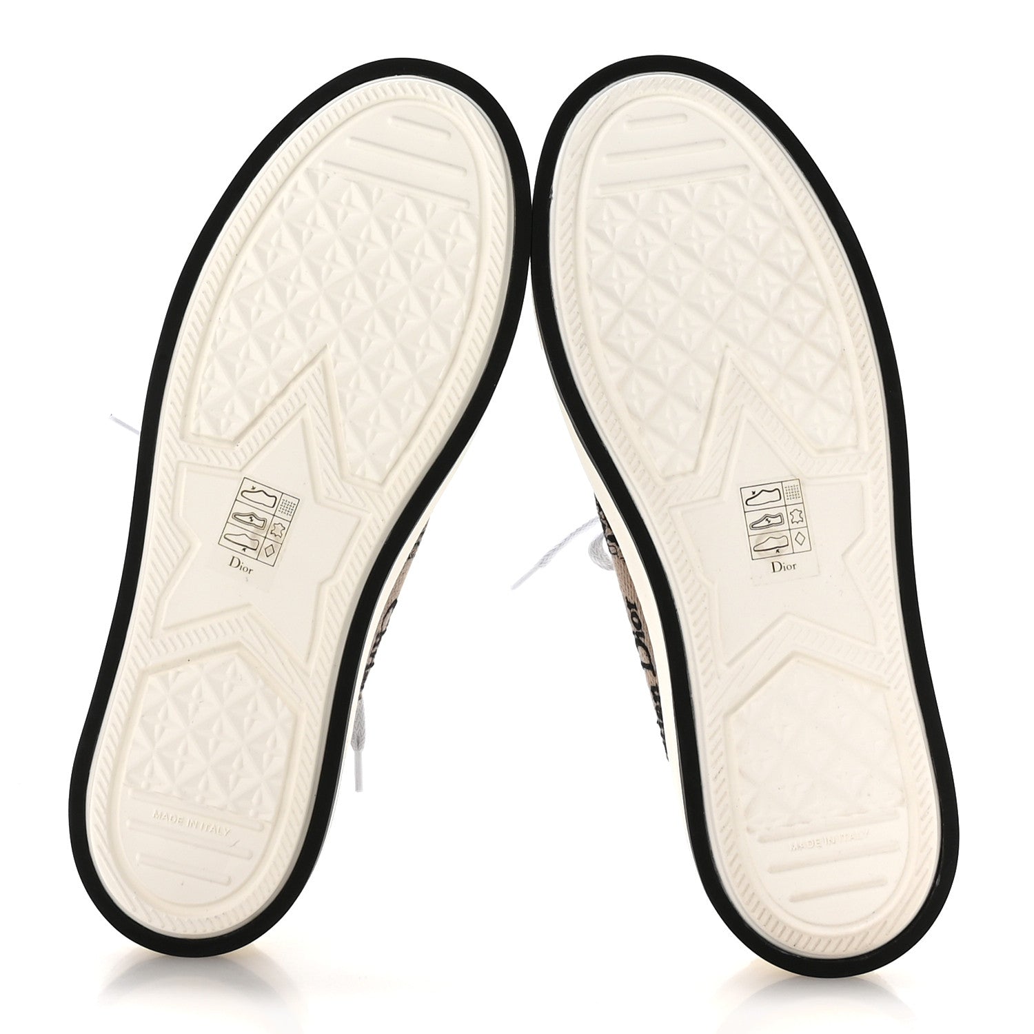 Christian Dior Canvas Embroidered Plan De Paris Womens Walk'N'Dior Low Top Sneakers 38 Beige Black 6 of 8