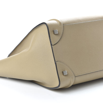 Celine Drummed Calfskin Mini Luggage Dune 6 of 9
