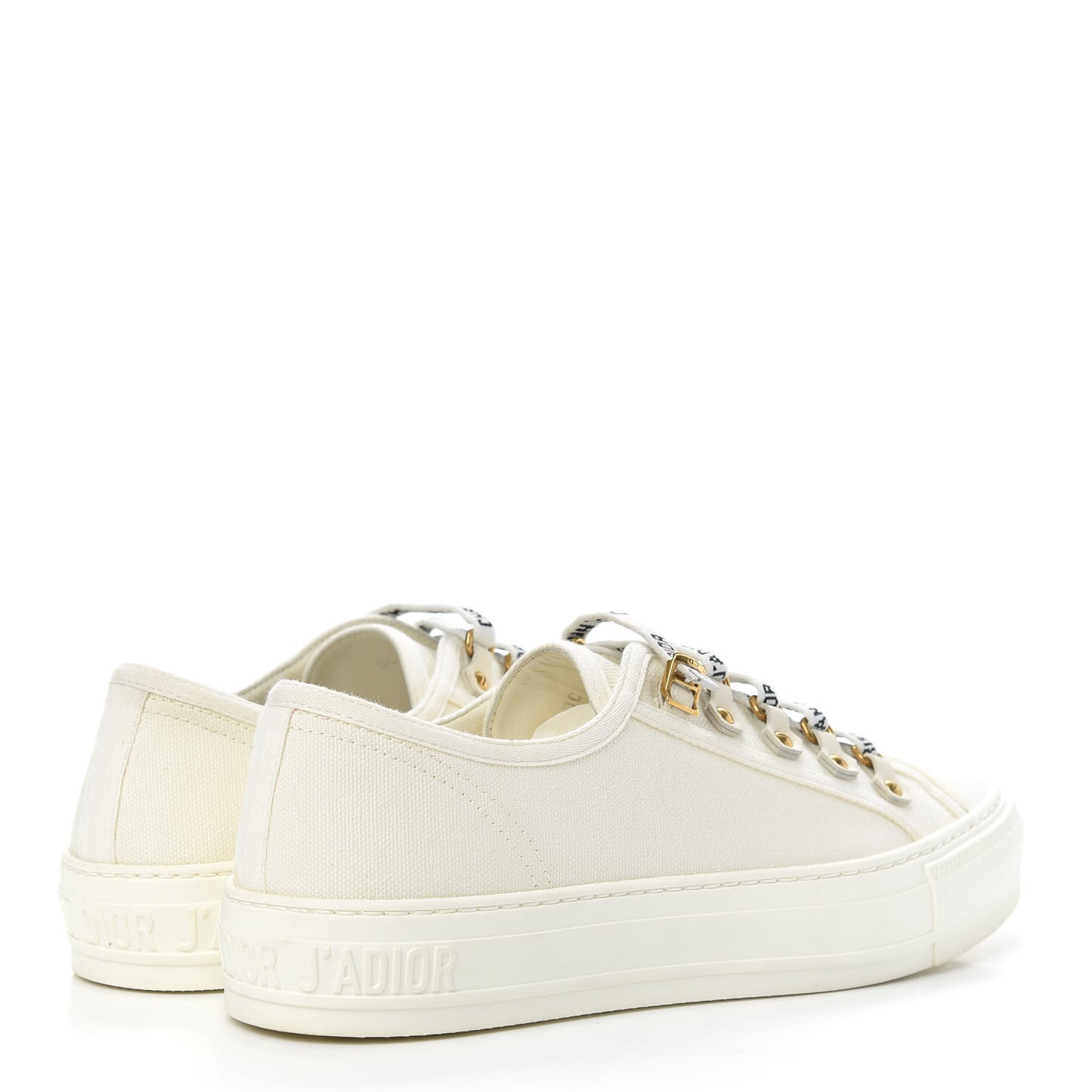 Canvas Walk'n Dior Low Top Sneakers 38.5 White