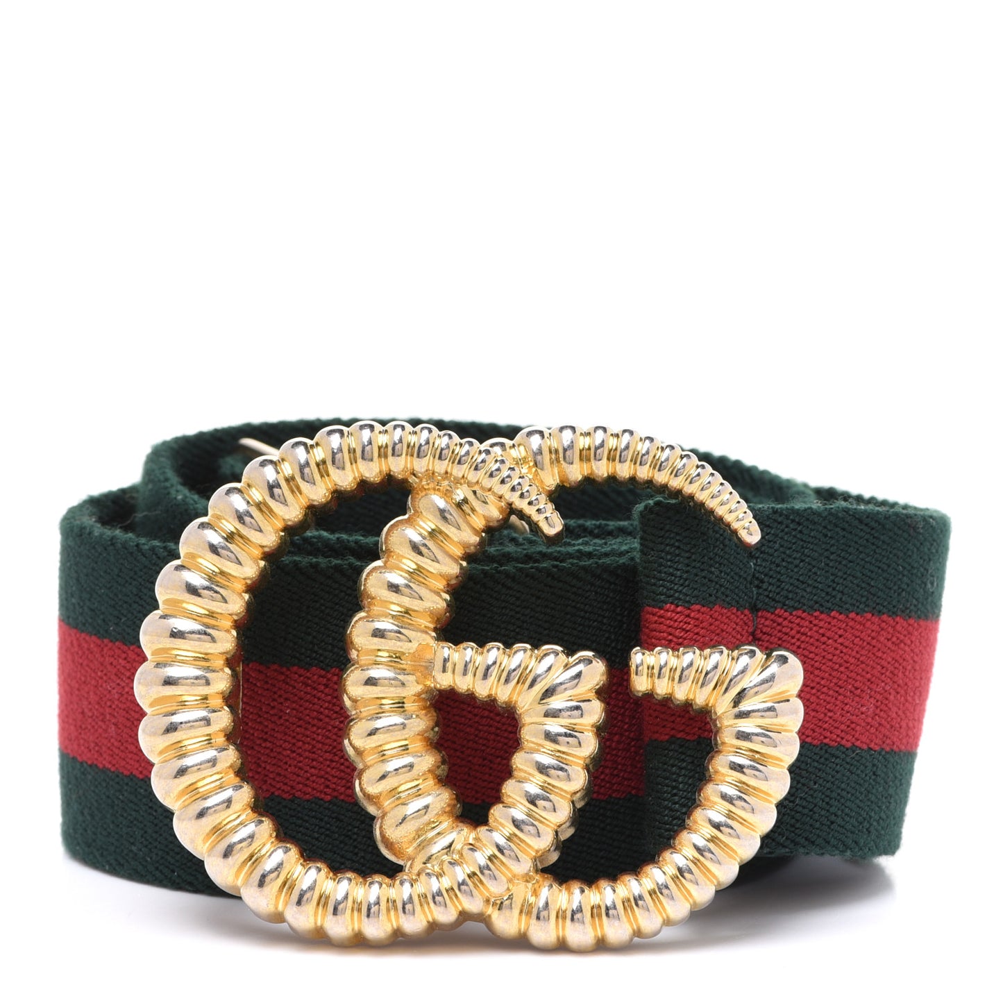 Canvas Torchon Double G Web Belt 80 32 Verde