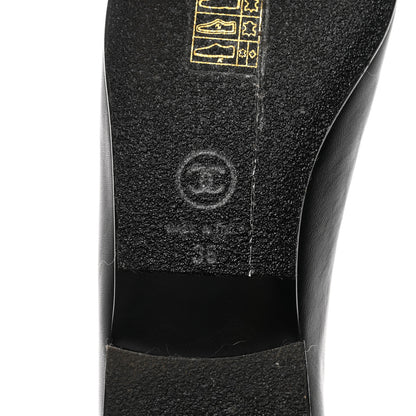 Chanel Lambskin Patent CC Cap Toe Ballerina Flats 36 Black 8 of 8