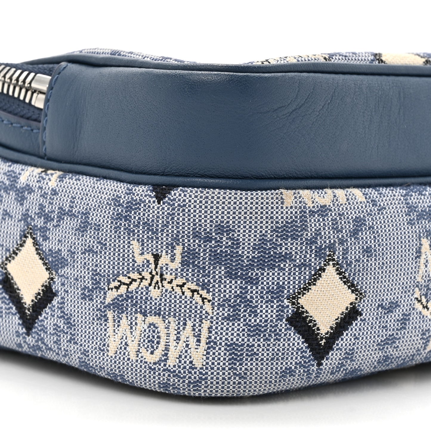Vintage Jacquard Monogram Small Aren Crossbody Blue