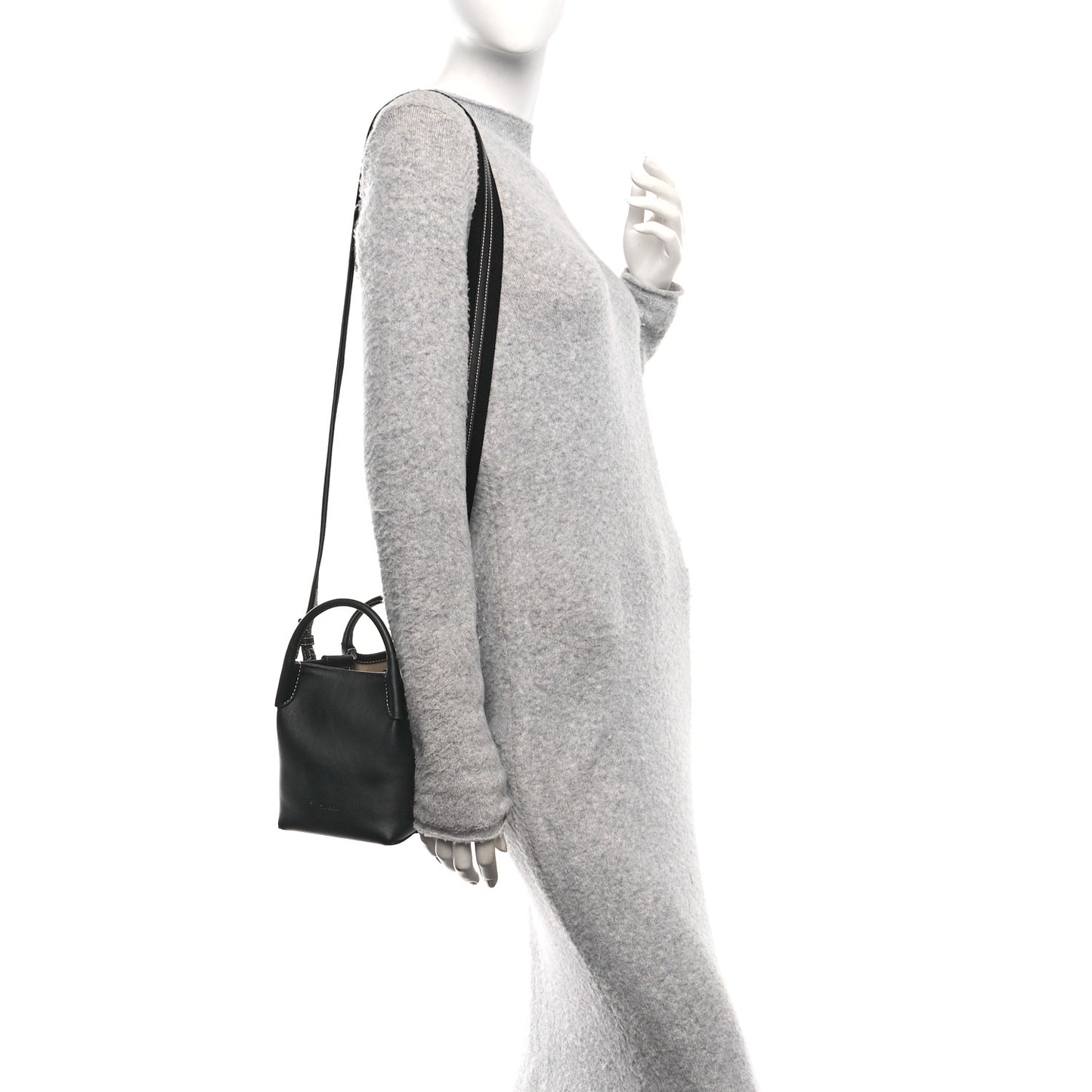 Smooth Calfskin Micro Bale Bag Black