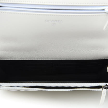 Chanel Caviar Quilted My Everything Wallet On Chain WOC White 7 of 10
