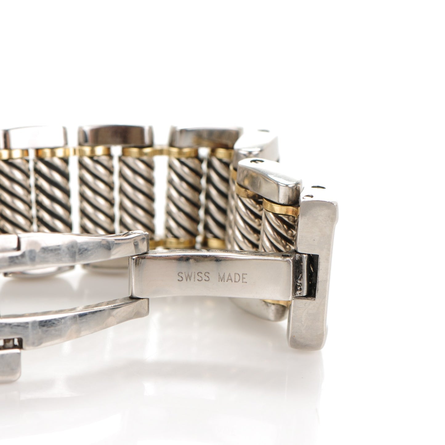 Stainless Steel 18K Yellow Gold Mother of Pearl 25mm Thoroughbred Quartz Watch