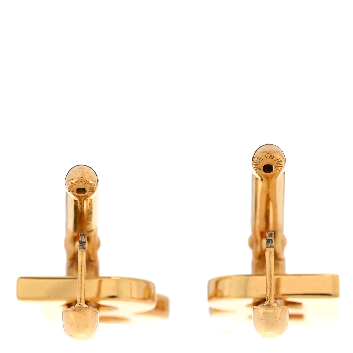 XS B Chain Drop Earrings Gold