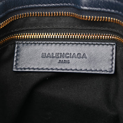 Balenciaga Chevre Gold Metallic Edge Hardware City Bleu Nuit Dark Sea 6 of 12