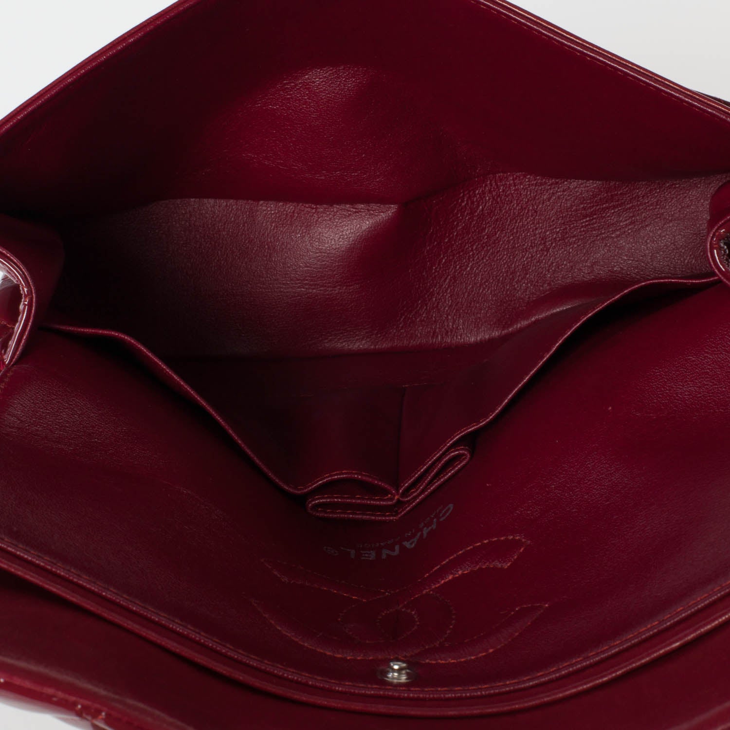 Chanel Patent Medium Double Flap Red 9 of 9