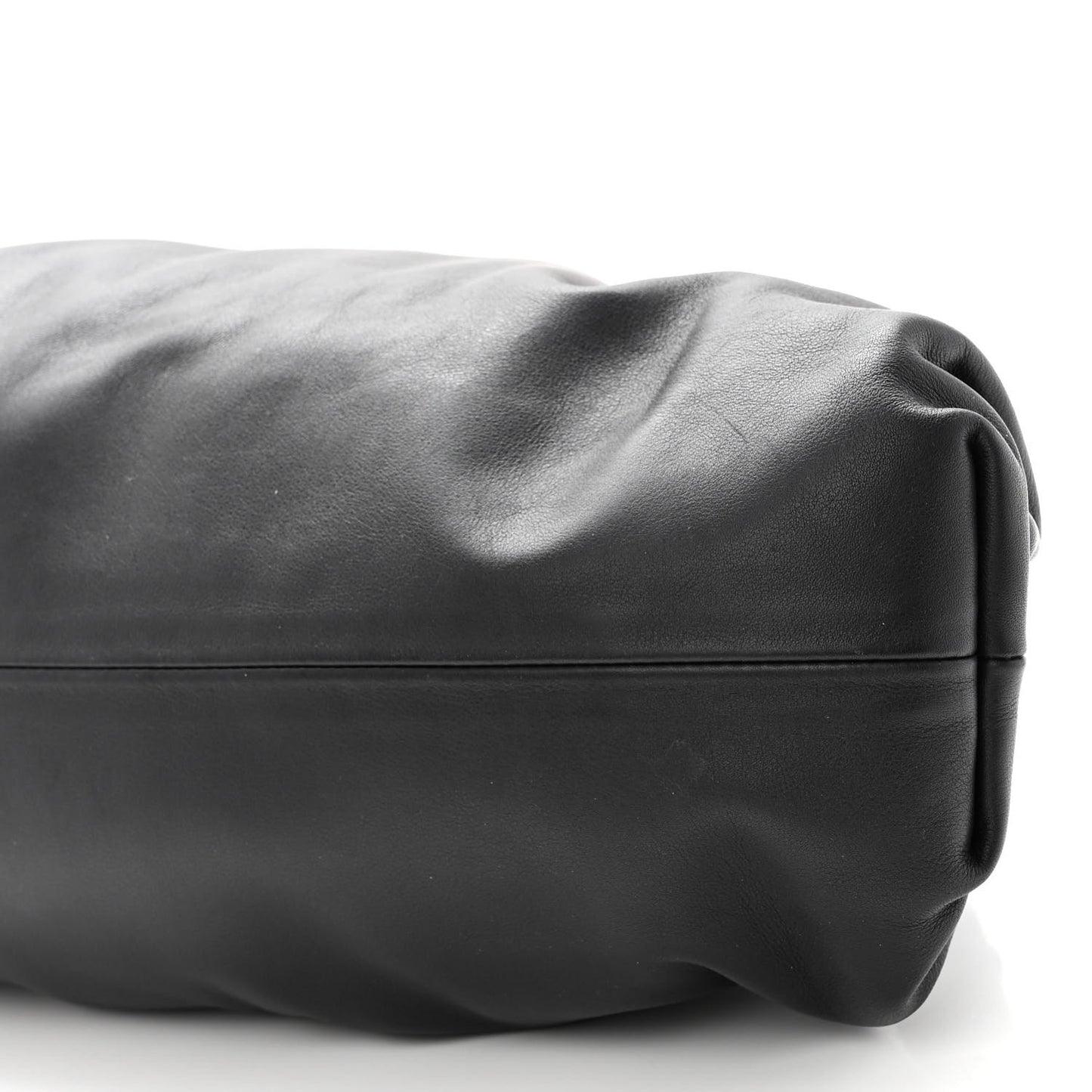 Smooth Butter Calf The Pouch Oversized Clutch Black