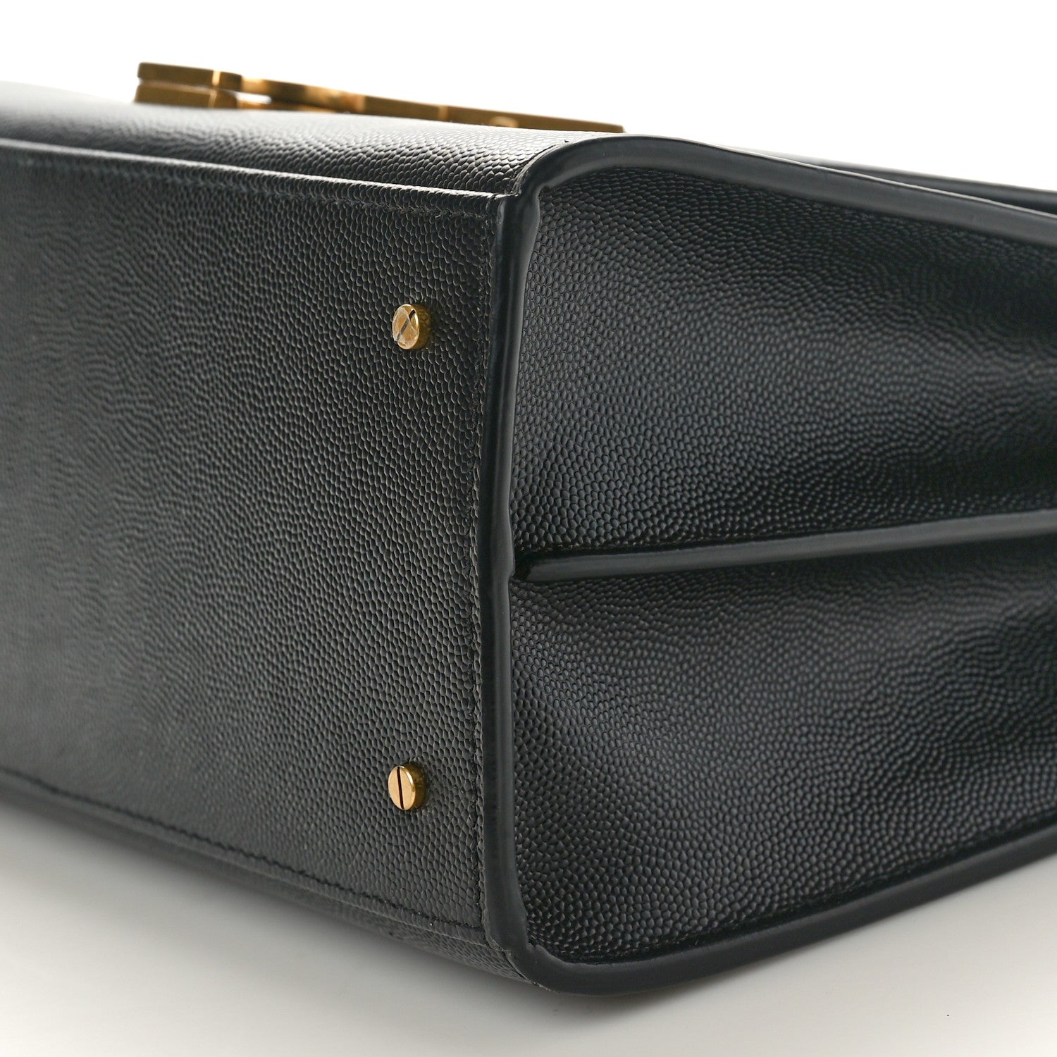Saint Laurent Grain de Poudre Medium Classic Monogram Cassandra Top Handle Black Rouge Legion 11 of 13