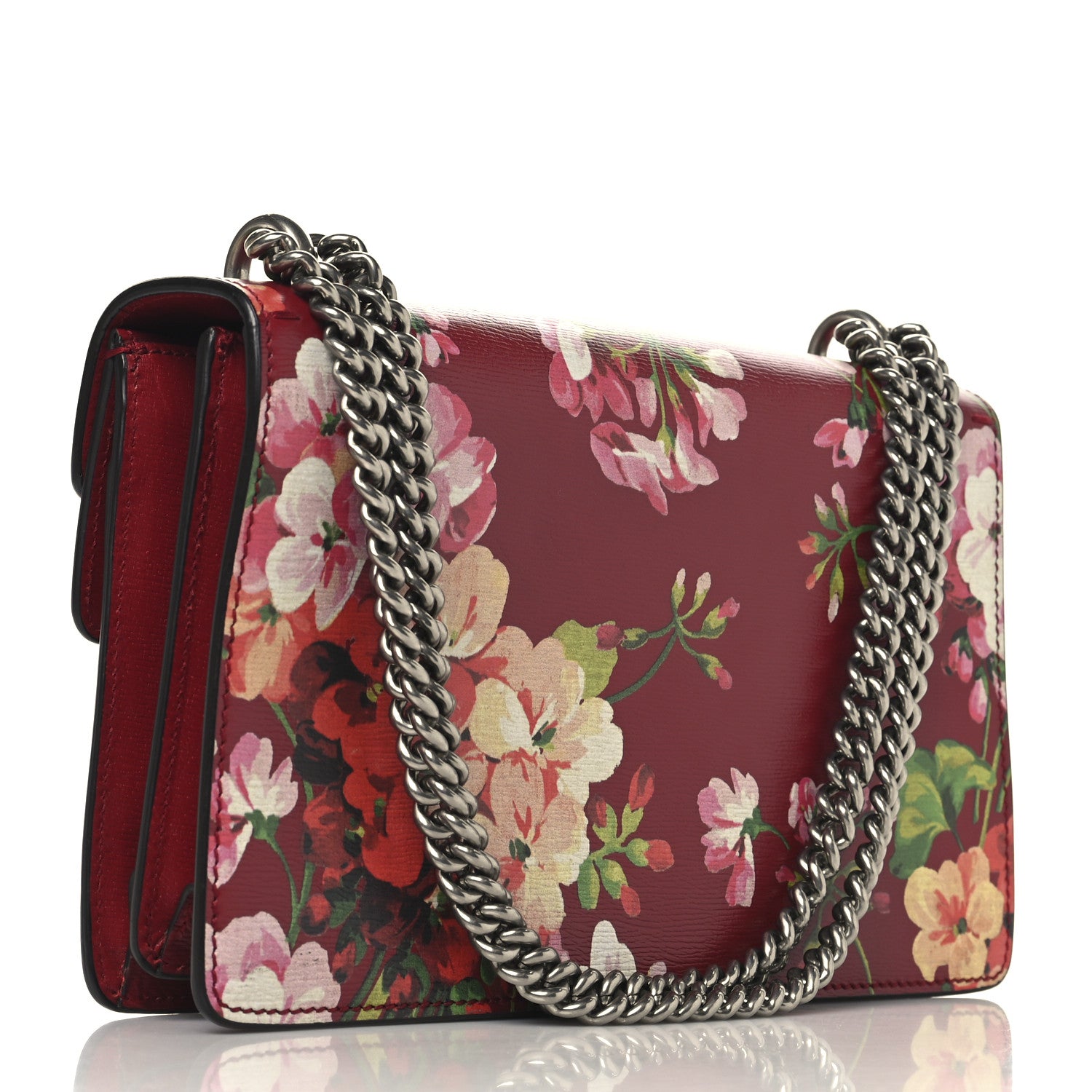 Gucci Calfskin Blooms Print Small Dionysus Shoulder Bag Romantic Cherry Multicolor 3 of 10