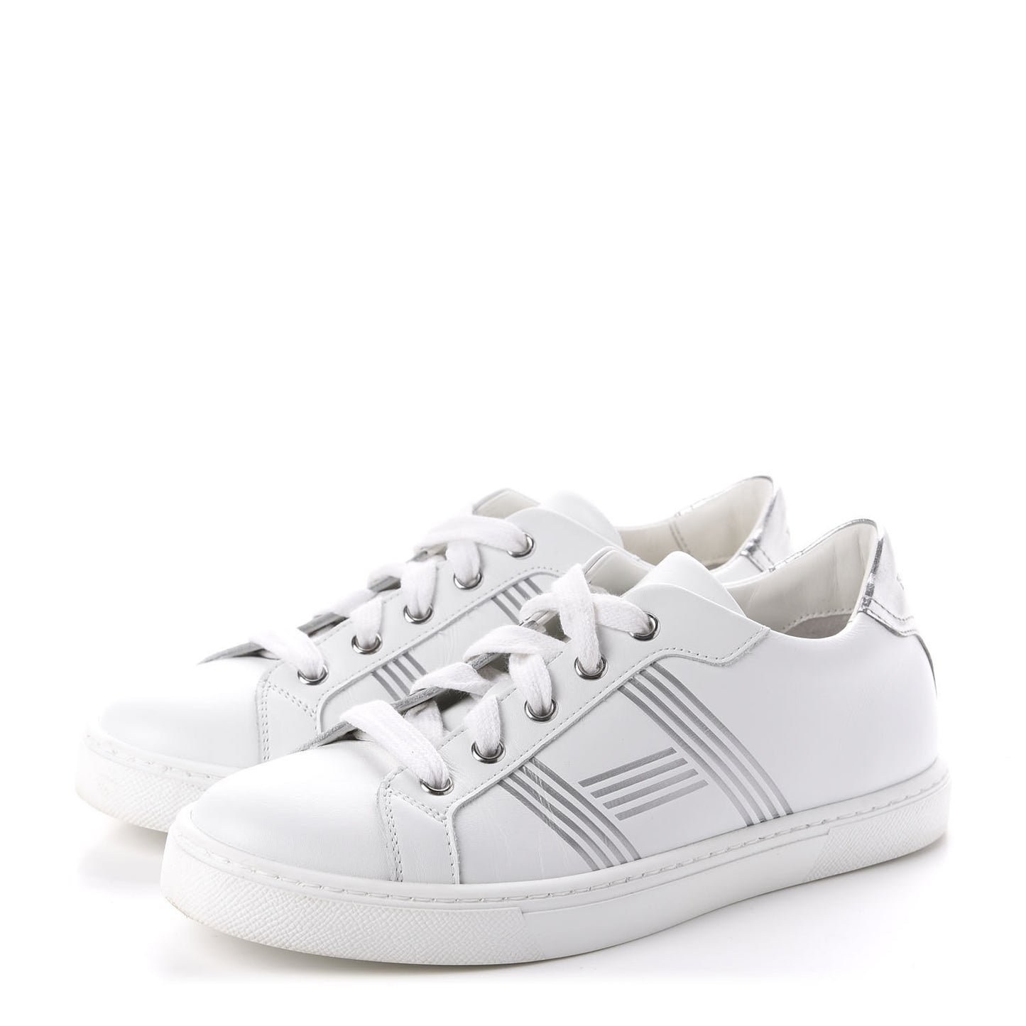Nappa Womens Avantage Sneakers 36 White Argent