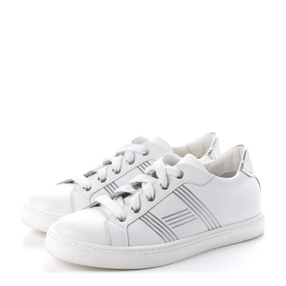 Hermes Nappa Womens Avantage Sneakers 36 White Argent 3 of 12