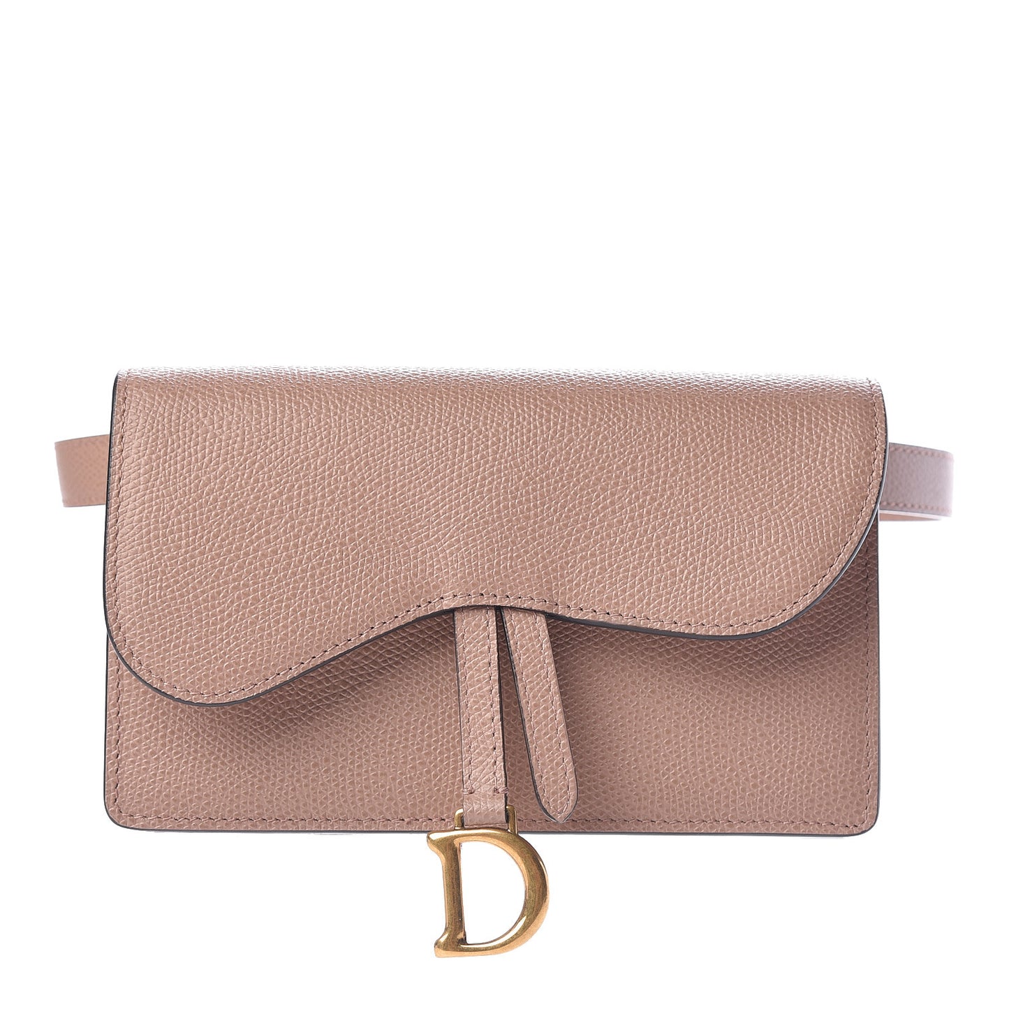 Grained Calfskin Saddle Belt Bag Fard