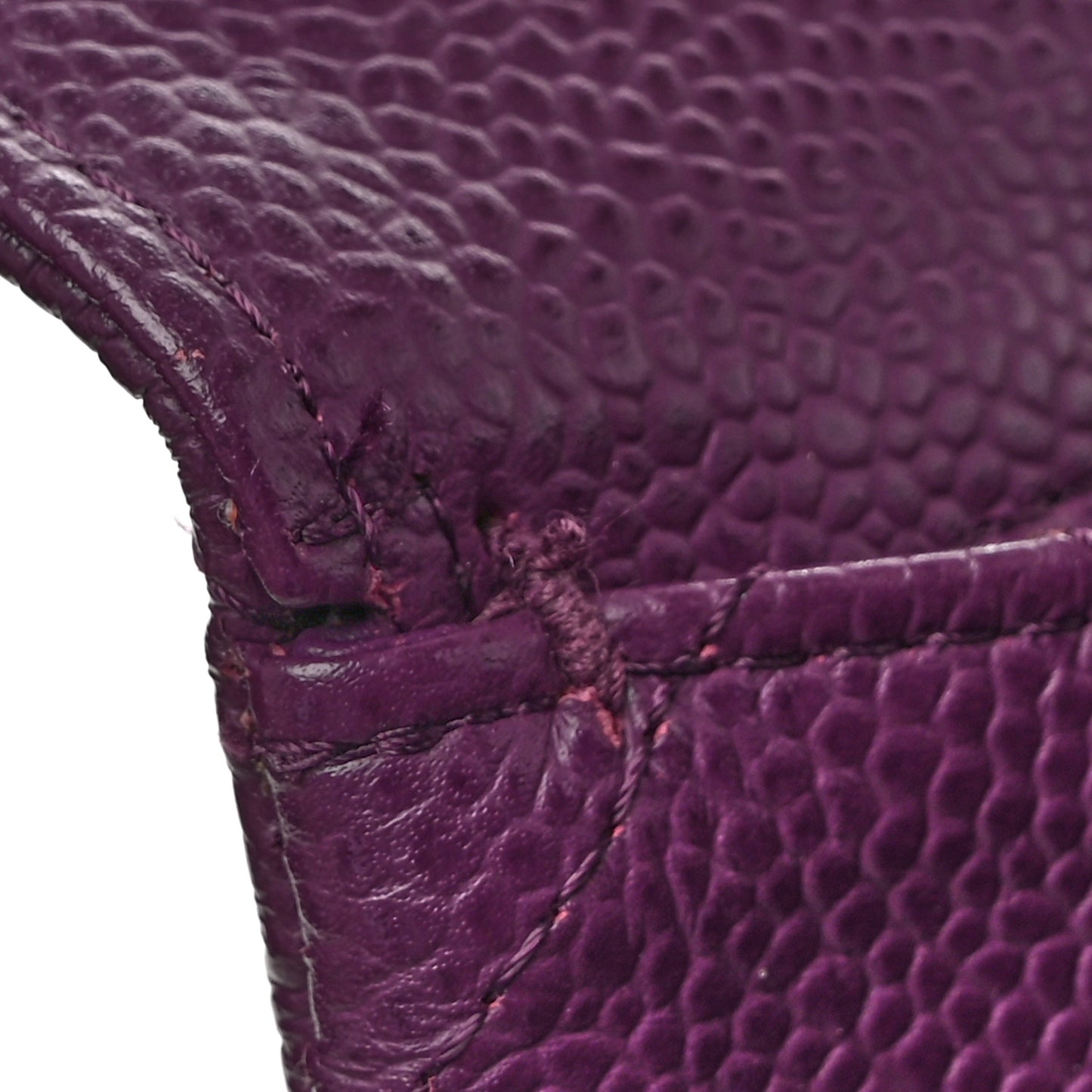 Caviar Quilted Jumbo Single Flap  Purple