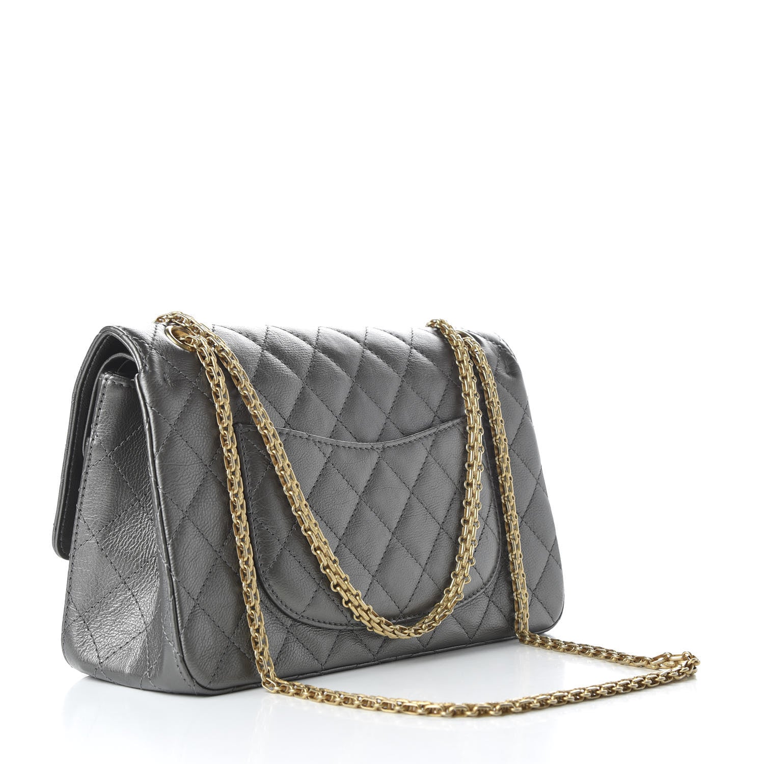 Chanel Metallic Calfskin Quilted 2.55 Reissue 226 Flap Charcoal 3 of 9