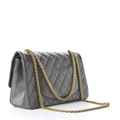 Chanel Metallic Calfskin Quilted 2.55 Reissue 226 Flap Charcoal 3 of 9