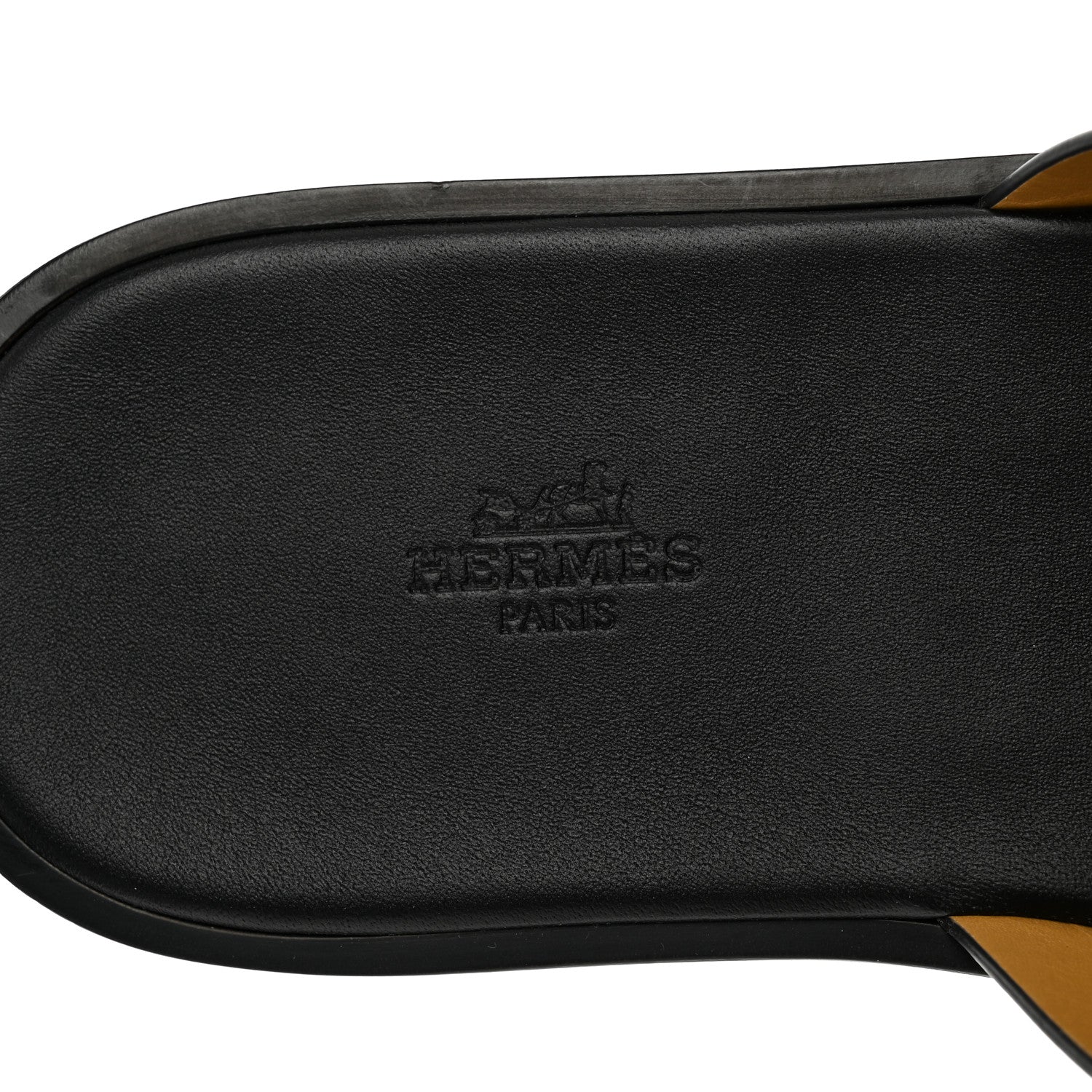 Hermes Calfskin Mens Izmir Sandals 43.5 Black 7 of 9