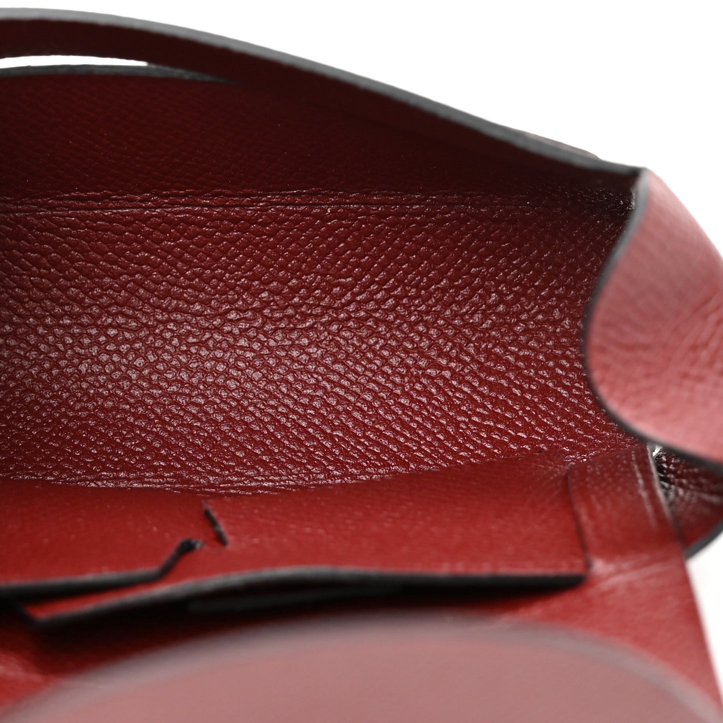 Grained Madame Calfskin Lipstick Case with Mirror Rouge H