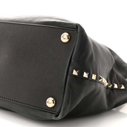 Valentino Garavani Vitello Rockstud Dome Satchel Black 9 of 21