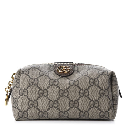 Gucci Soft GG Supreme Monogram Calfskin Small Ophidia Cosmetic Case Beige Ebony New Acero 1 of 7