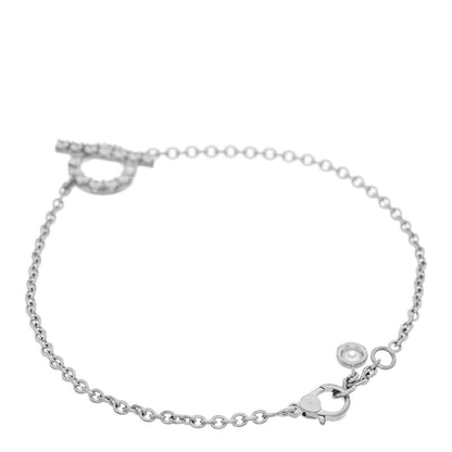 Hermes 18K White Gold Diamond Finesse Bracelet LG 2 of 3