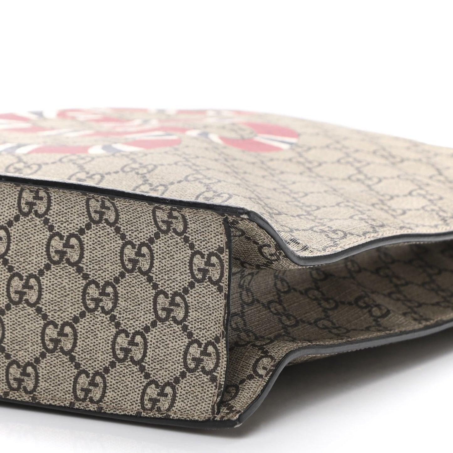Soft GG Supreme Monogram Kingsnake Vertical Tote Black