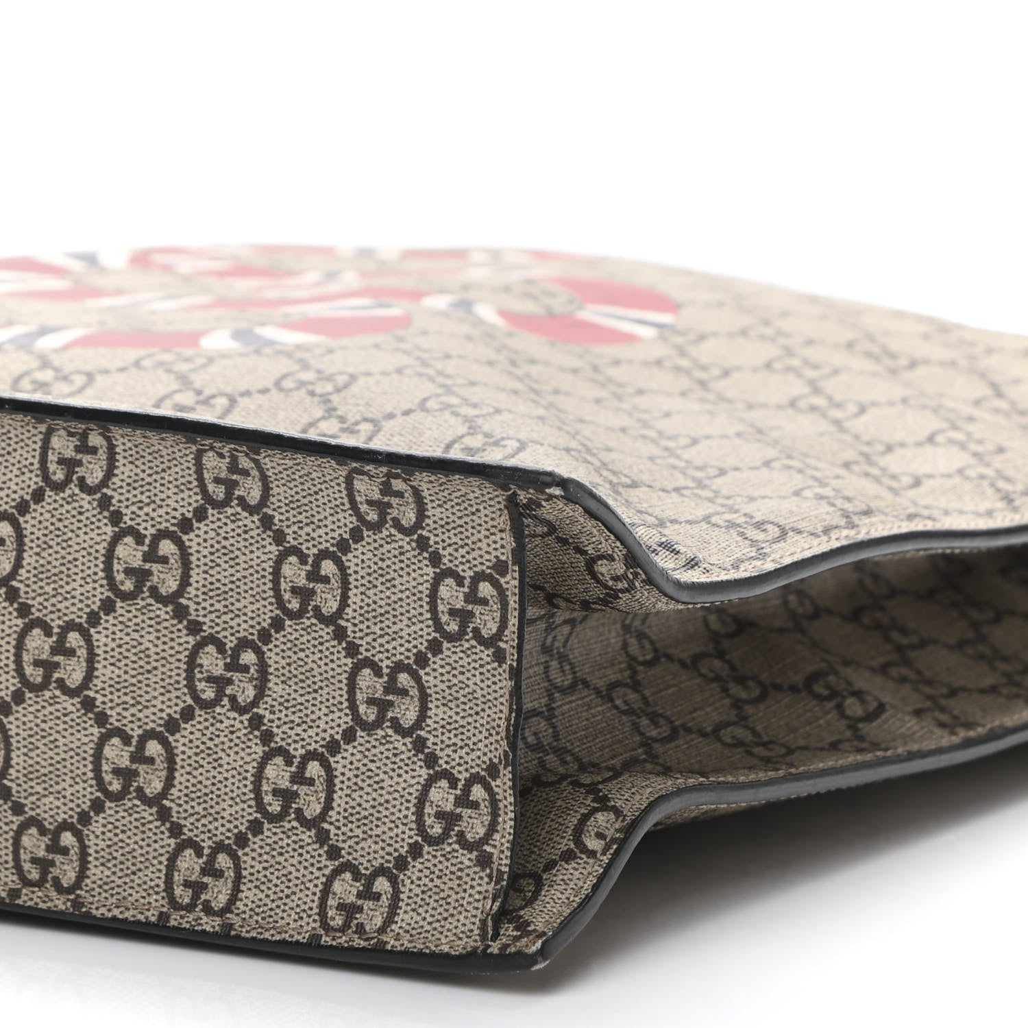 Gucci Soft GG Supreme Monogram Kingsnake Vertical Tote Black 10 of 11