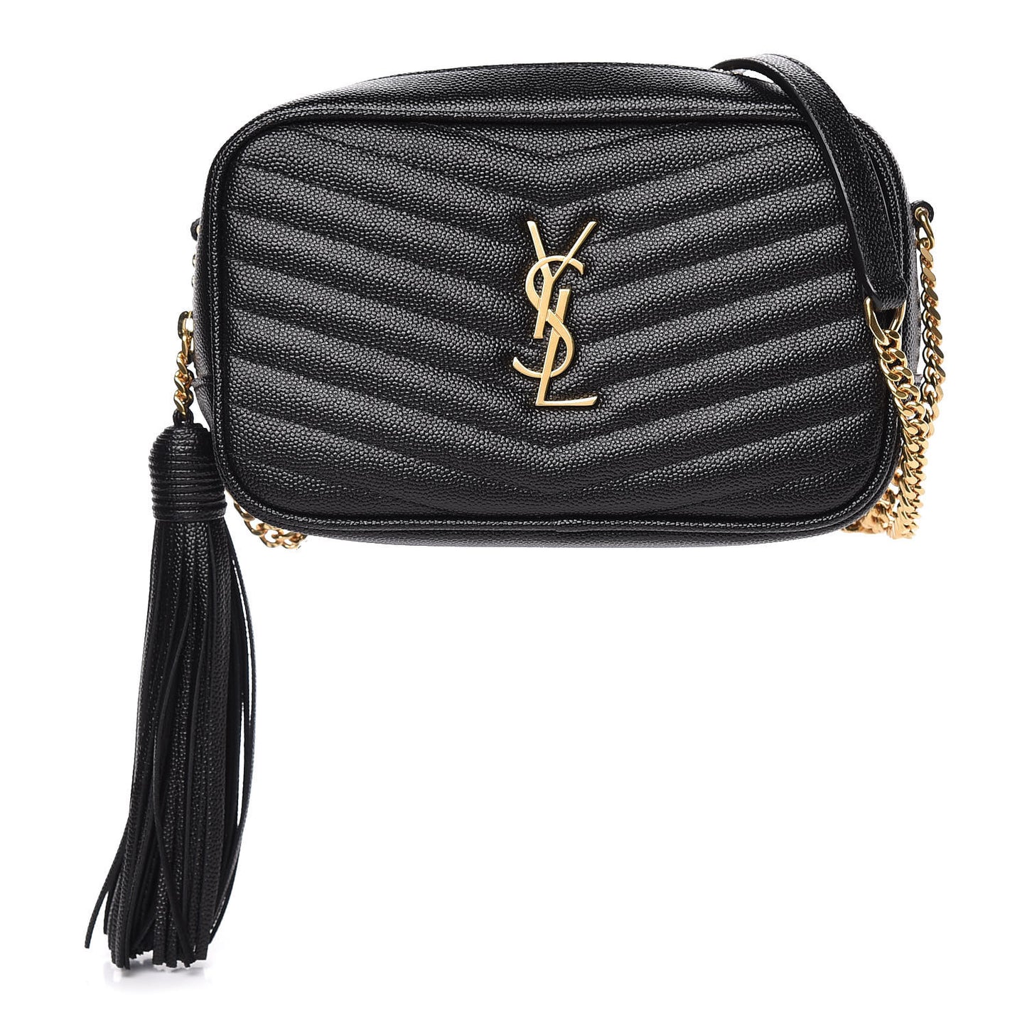 Grain De Poudre Matelasse Monogram Mini Lou Camera Bag Black