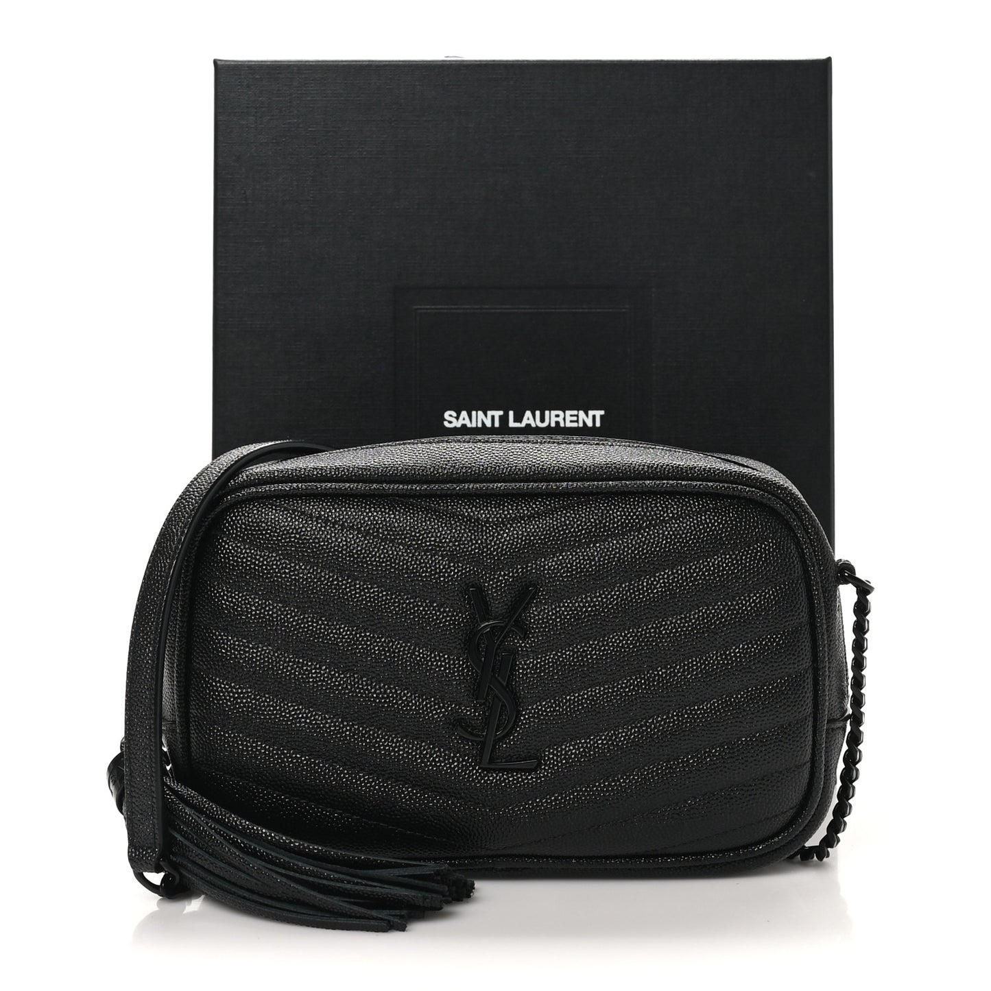 Grain De Poudre Matelasse Monochrome Monogram Mini Lou Camera Bag Black