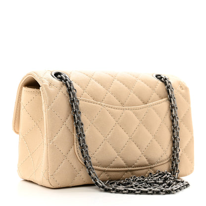Chanel Metallic Sheepskin Quilted 2.55 Reissue Mini Flap Beige 3 of 10