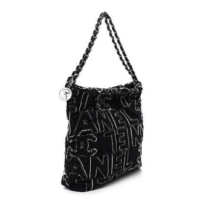Chanel Denim Patchwork Quilted Chanel 22 Black 4 of 12