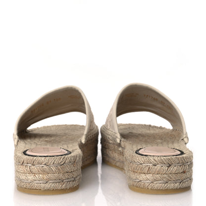 Gucci Canvas Interlocking G Damita Espadrille Sandals 37 Natural 6 of 13