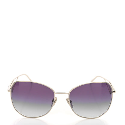 Prada Metal Symbole Triangle Logo Sunglasses SPR57Y Silver Black 2 of 8