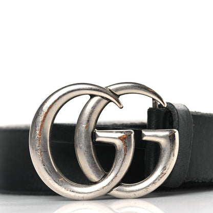 Gucci Faded Calfskin Double G 30mm Belt 85 34 Black 2 of 6