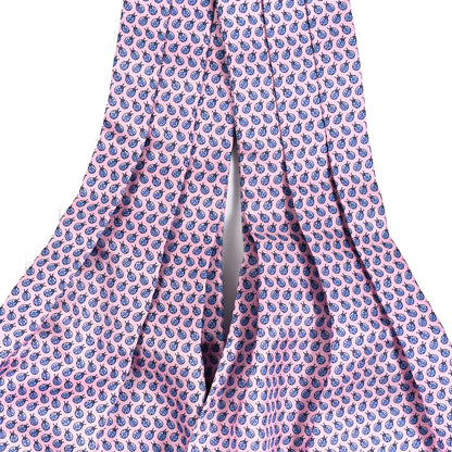 Hermes Silk Get Lucky Mens Ascot Rose Pale Bleu Moyen Vert Pin 2 of 4