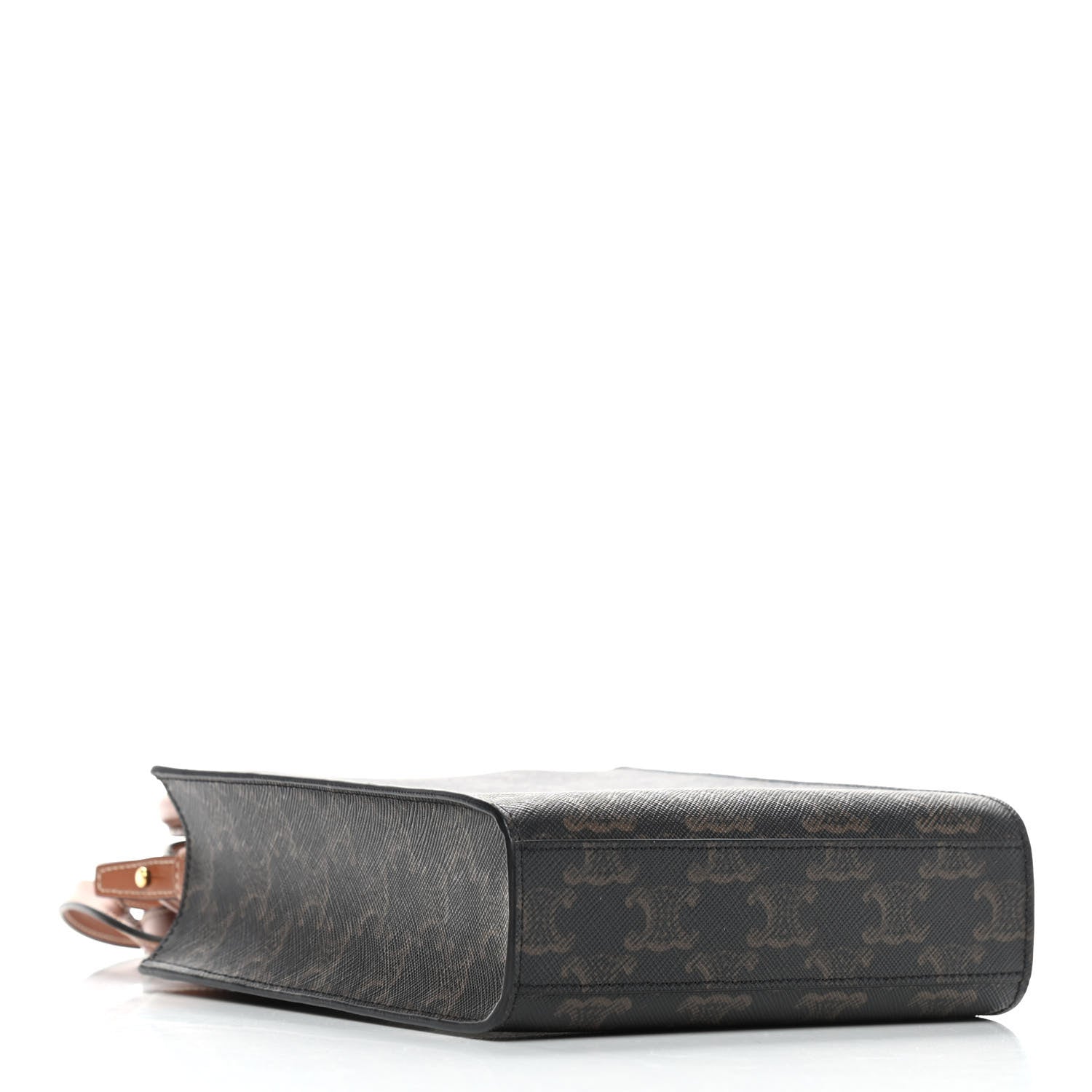 Celine Triomphe Canvas Calfskin Mini Vertical Cabas Tan 4 of 7